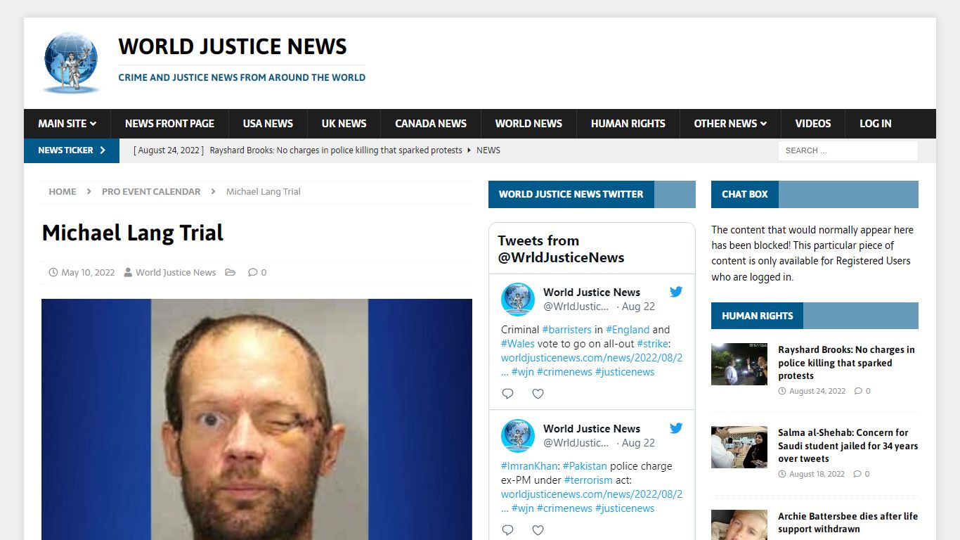 Michael Lang Trial – World Justice News